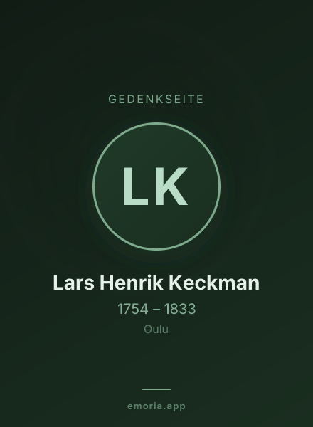 Gedenkportrait von Lars Henrik Keckman