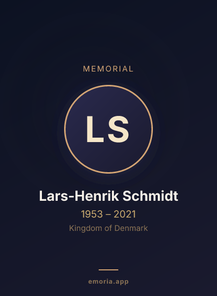 Memorial portrait of Lars-Henrik Schmidt