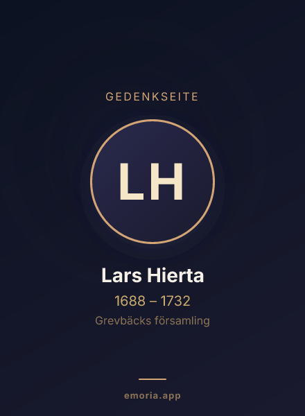 Gedenkportrait von Lars Hierta