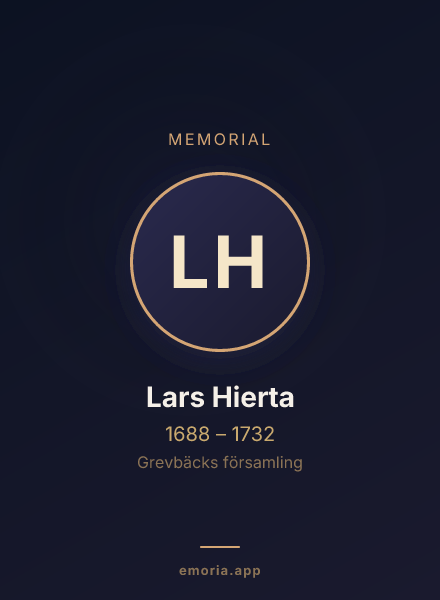Memorial portrait of Lars Hierta