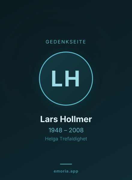Gedenkportrait von Lars Hollmer