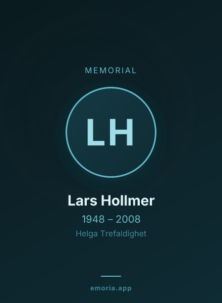 Memorial portrait of Lars Hollmer