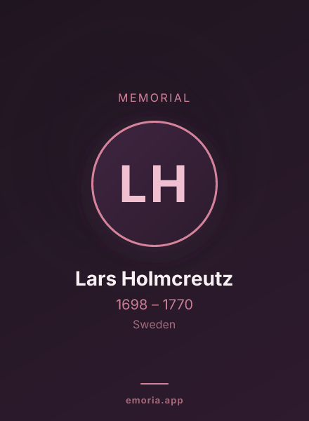 Memorial portrait of Lars Holmcreutz