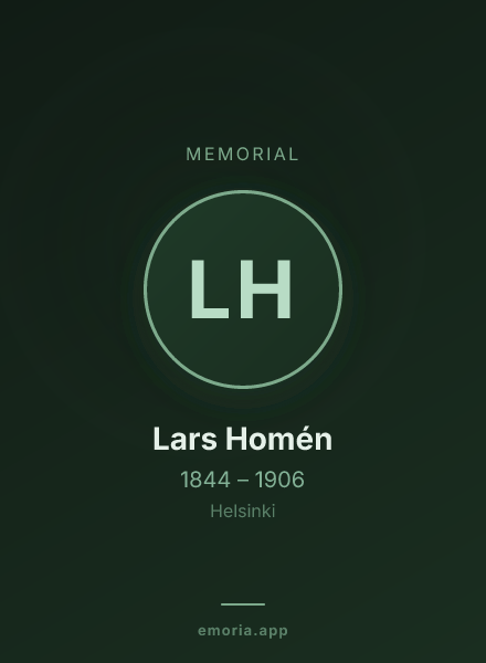 Memorial portrait of Lars Homén