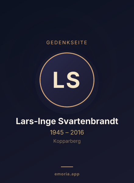 Gedenkportrait von Lars-Inge Svartenbrandt