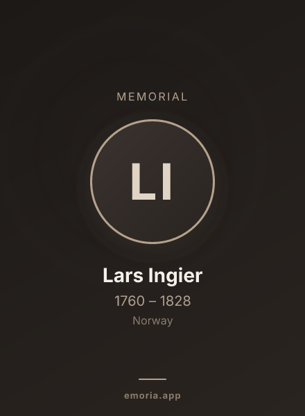 Memorial portrait of Lars Ingier