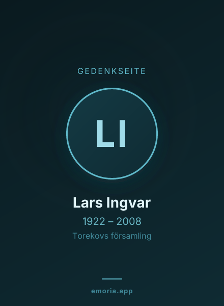 Gedenkportrait von Lars Ingvar