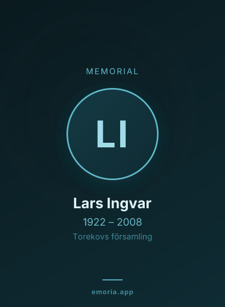 Memorial portrait of Lars Ingvar