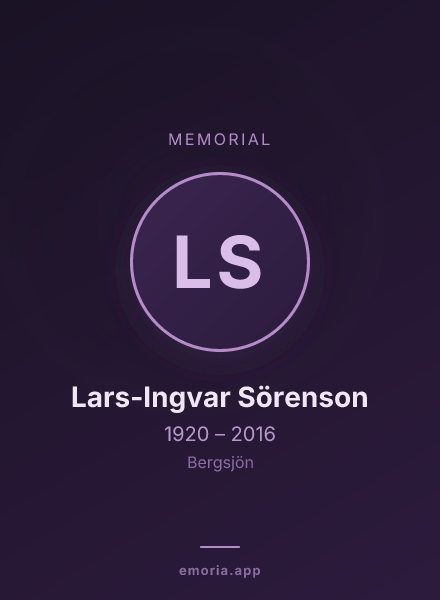 Memorial portrait of Lars-Ingvar Sörenson