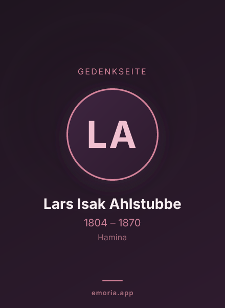 Gedenkportrait von Lars Isak Ahlstubbe