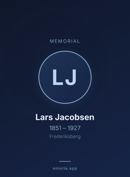 Memorial portrait of Lars Jacobsen