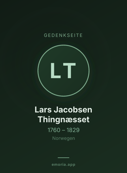 Gedenkportrait von Lars Jacobsen Thingnæsset