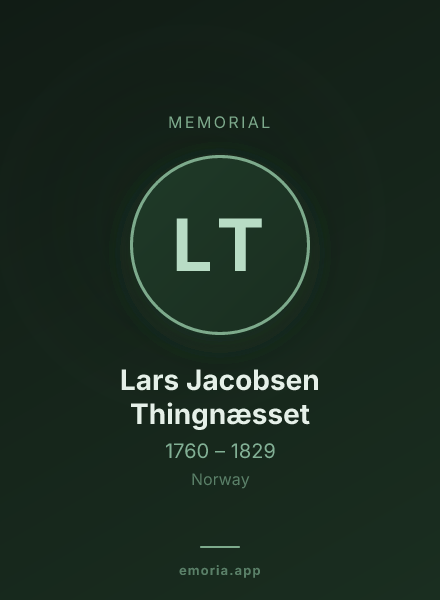 Memorial portrait of Lars Jacobsen Thingnæsset