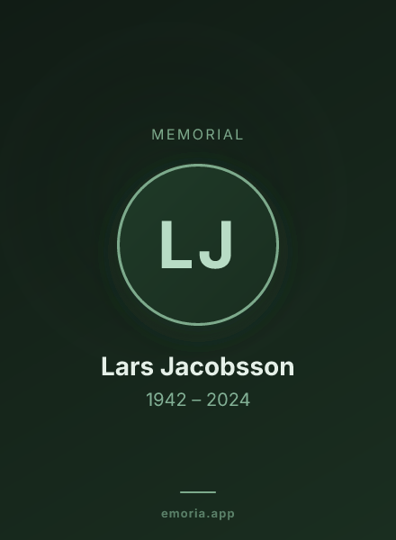 Memorial portrait of Lars Jacobsson