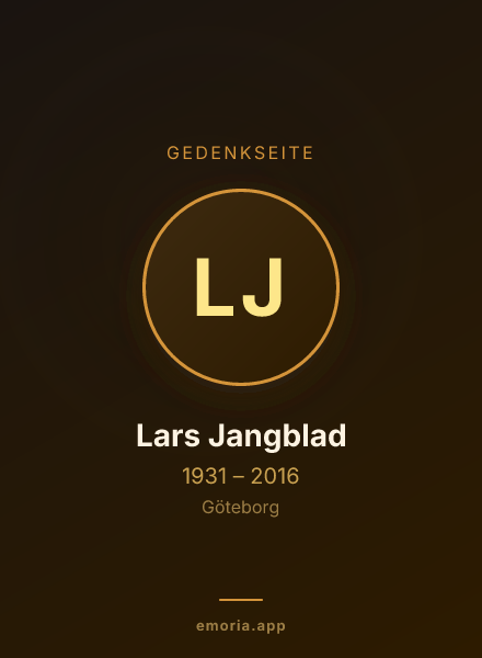 Gedenkportrait von Lars Jangblad