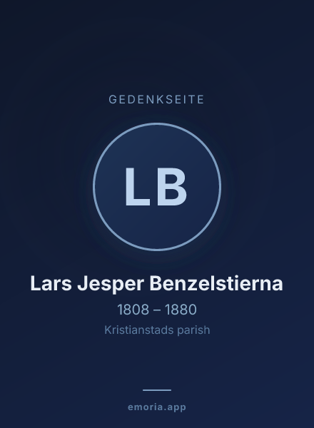 Gedenkportrait von Lars Jesper Benzelstierna