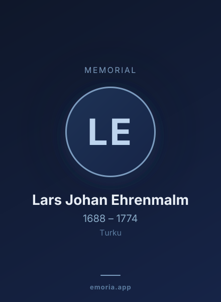 Memorial portrait of Lars Johan Ehrenmalm