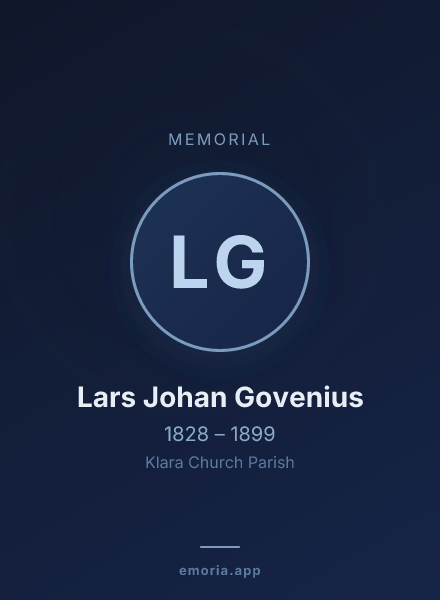 Memorial portrait of Lars Johan Govenius
