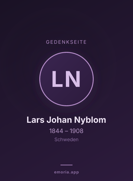 Gedenkportrait von Lars Johan Nyblom