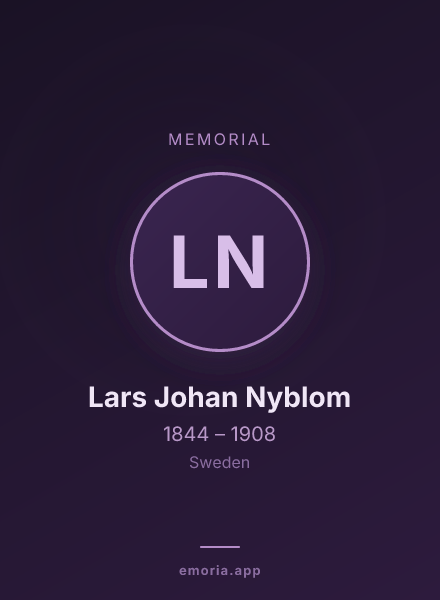 Memorial portrait of Lars Johan Nyblom