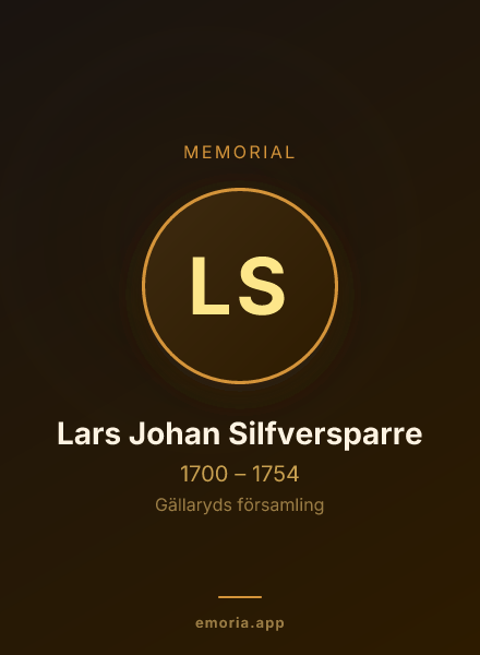 Memorial portrait of Lars Johan Silfversparre