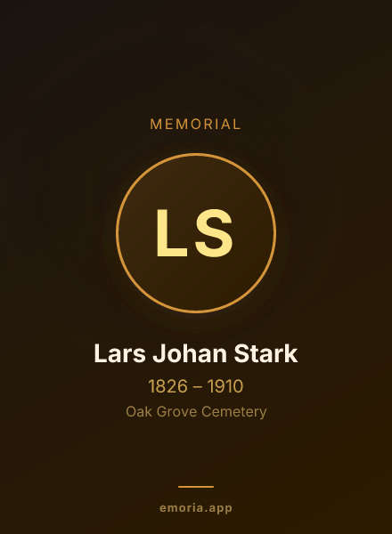 Memorial portrait of Lars Johan Stark