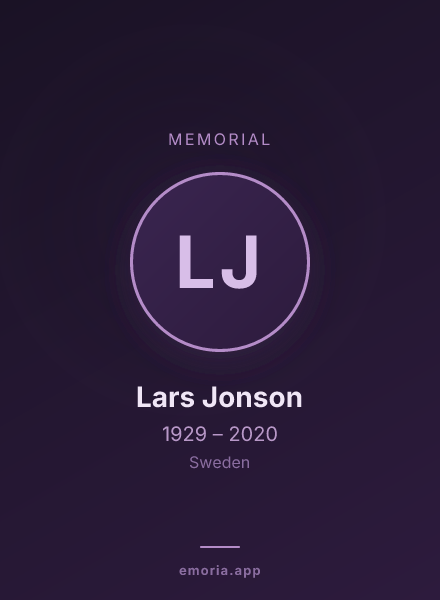 Memorial portrait of Lars Jonson