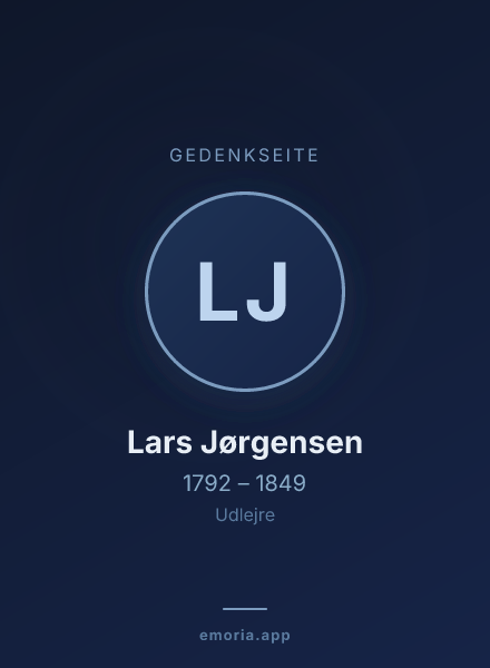 Gedenkportrait von Lars Jørgensen