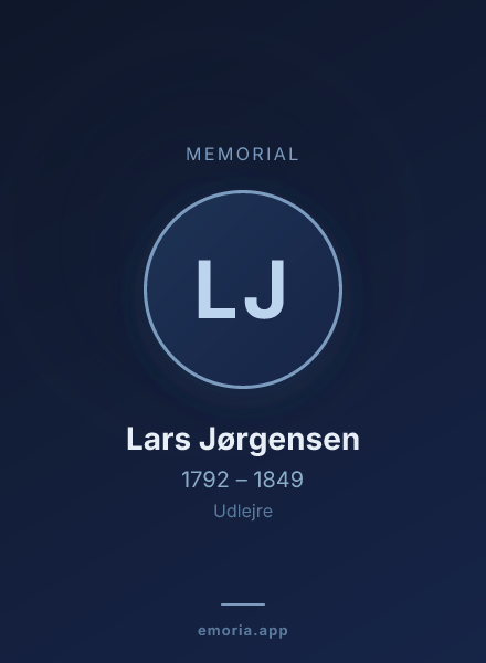 Memorial portrait of Lars Jørgensen