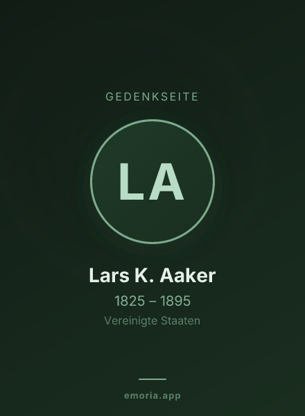 Gedenkportrait von Lars K. Aaker