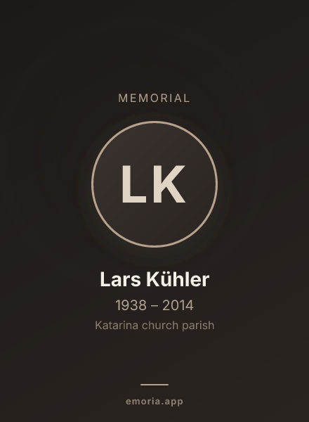 Memorial portrait of Lars Kühler