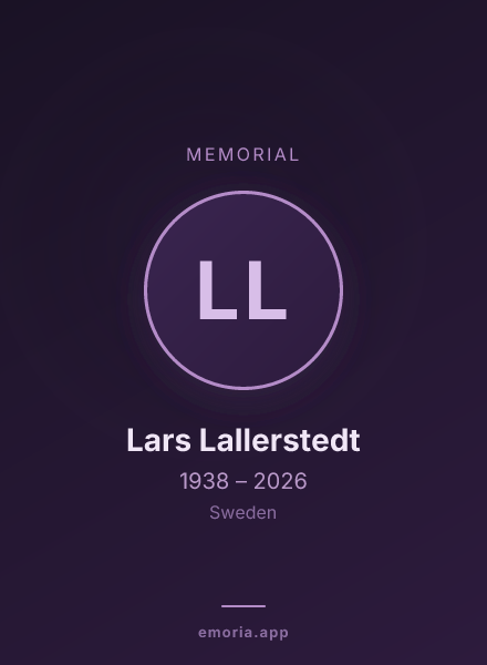 Memorial portrait of Lars Lallerstedt
