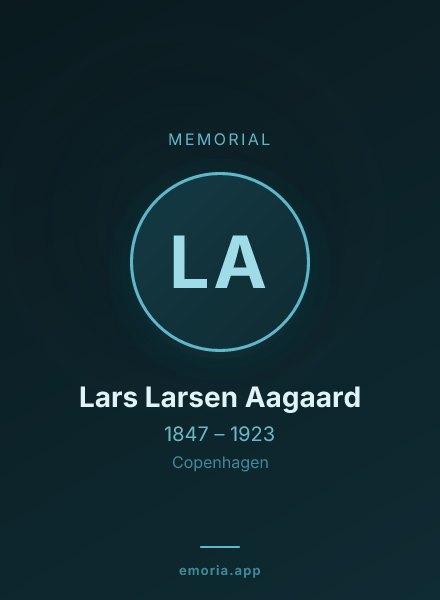 Memorial portrait of Lars Larsen Aagaard