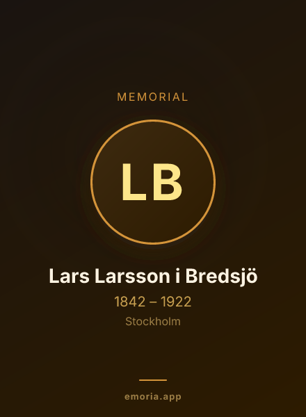 Memorial portrait of Lars Larsson i Bredsjö