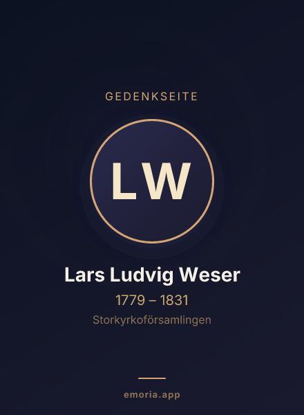 Gedenkportrait von Lars Ludvig Weser