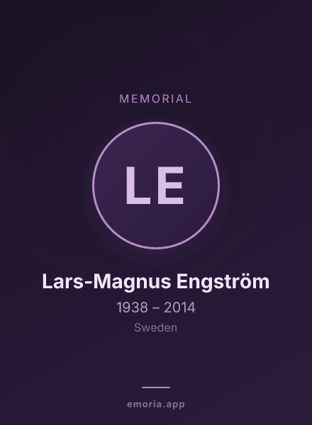 Memorial portrait of Lars-Magnus Engström