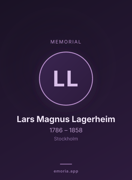 Memorial portrait of Lars Magnus Lagerheim