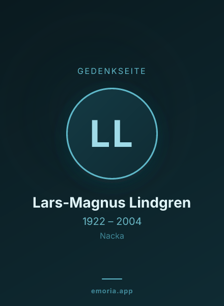 Gedenkportrait von Lars-Magnus Lindgren