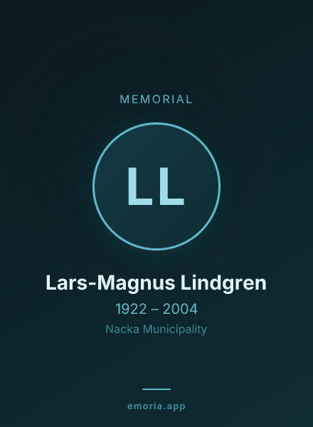 Memorial portrait of Lars-Magnus Lindgren