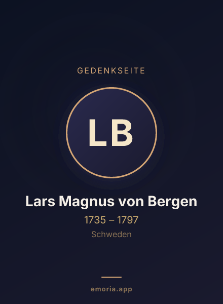 Gedenkportrait von Lars Magnus von Bergen