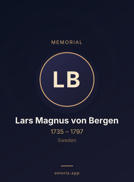 Memorial portrait of Lars Magnus von Bergen
