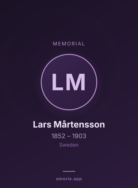 Memorial portrait of Lars Mårtensson