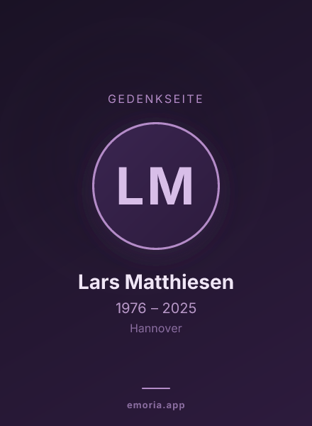 Gedenkportrait von Lars Matthiesen
