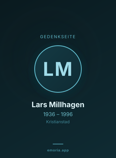 Gedenkportrait von Lars Millhagen
