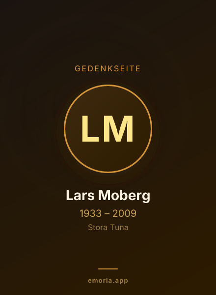 Gedenkportrait von Lars Moberg