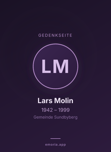 Gedenkportrait von Lars Molin