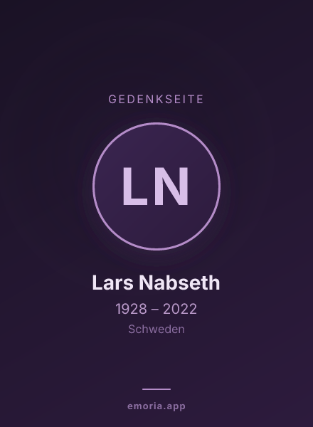 Gedenkportrait von Lars Nabseth