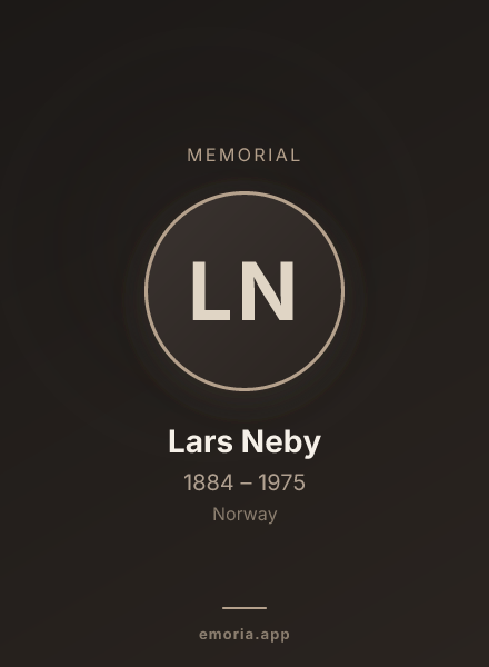 Memorial portrait of Lars Neby