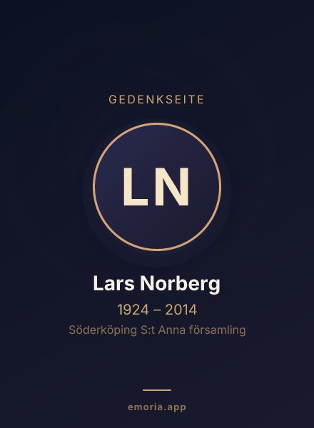 Gedenkportrait von Lars Norberg