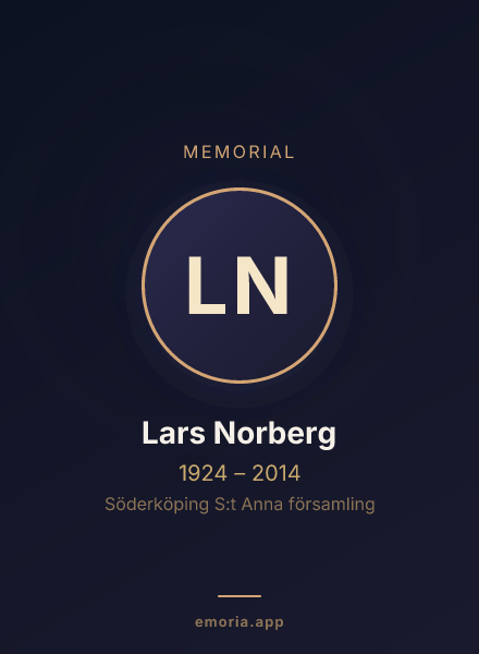Memorial portrait of Lars Norberg